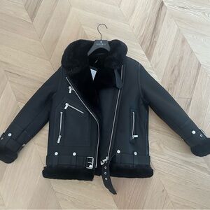 GORSKI Black Leather Jacket with Silver Accents